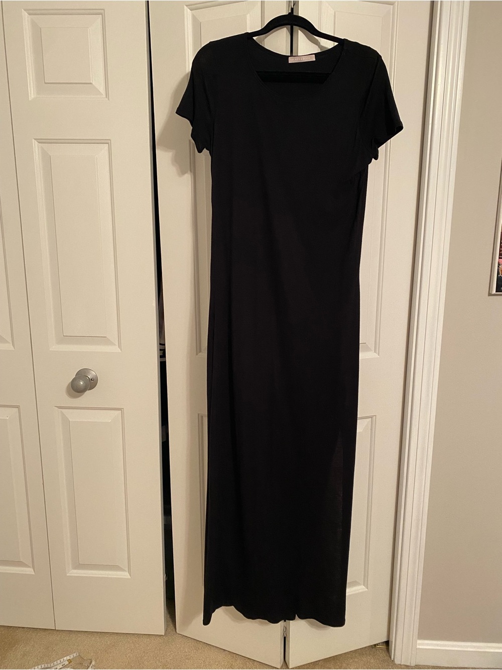 Mickey & Jenny Classic Black Short-Sleeve Maxi Dress